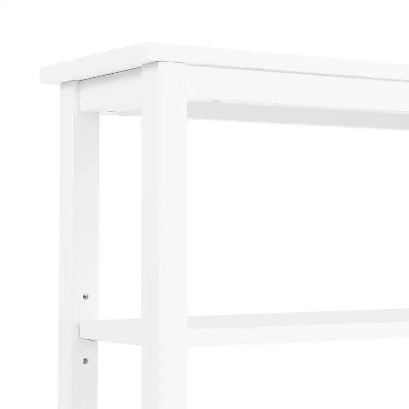 Meuble de rangement pour toilettes avec étagères ouvertes Blanc