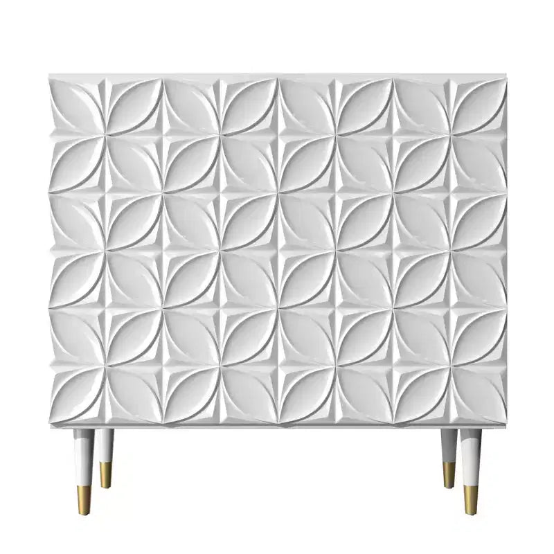 Buffet 2 portes laqué brillant Meuble TV Rangement d'appoint Armoires de rangement utilitaires