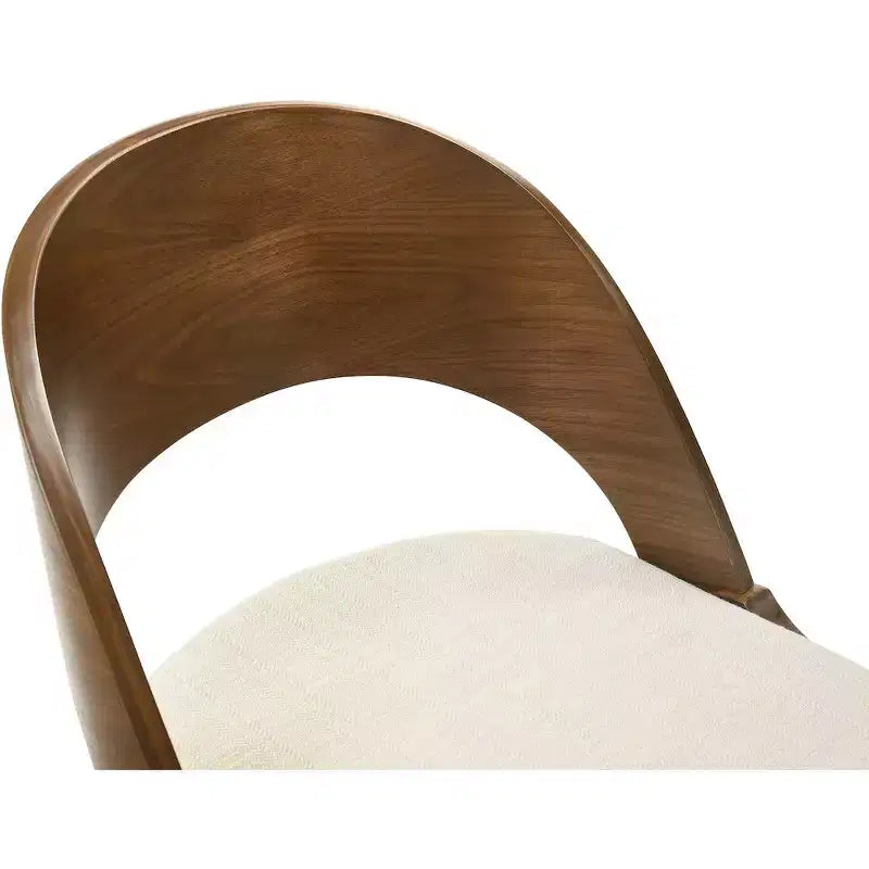 Lot de 2 chaises de salle à manger en tissu texturé lin beige