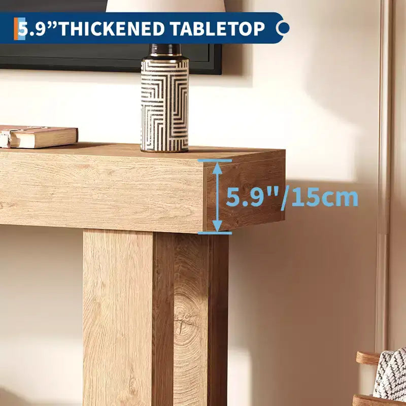 Longue table console Le canapé Ferme en bois rectangulaire Table d'entrée