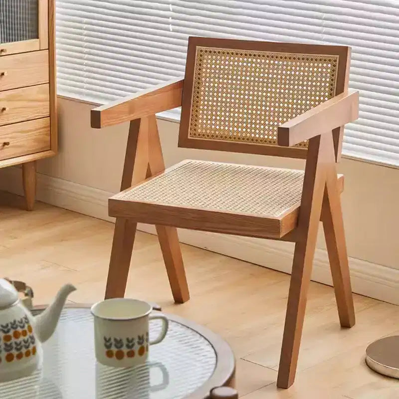 Table de salle à manger ronde en bois massif avec pied central (2 chaises)