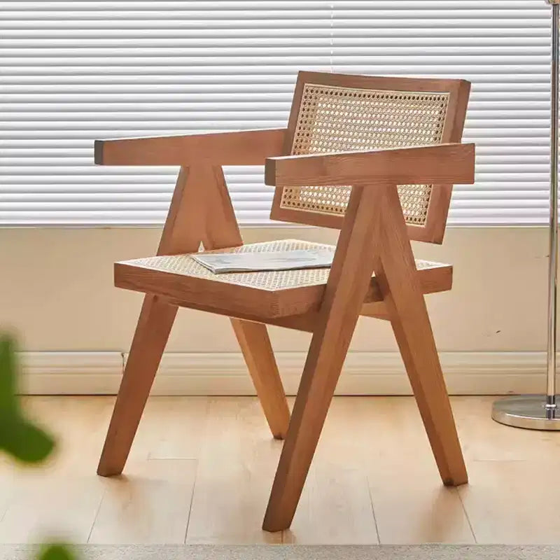 Table de salle à manger ronde en bois massif avec pied central (2 chaises)