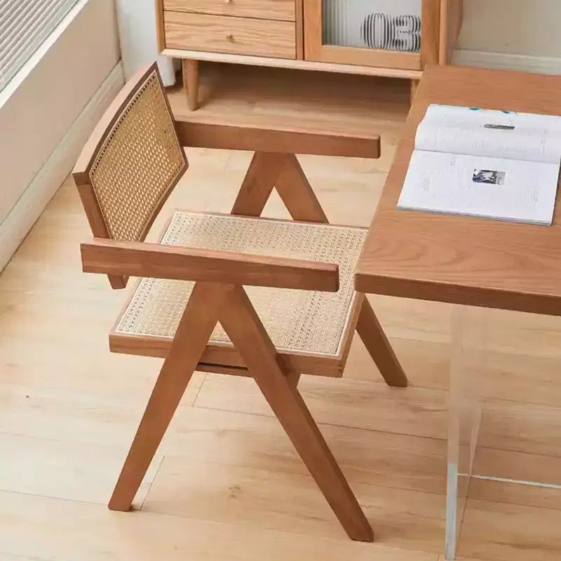 Table de salle à manger ronde en bois massif avec pied central (2 chaises)