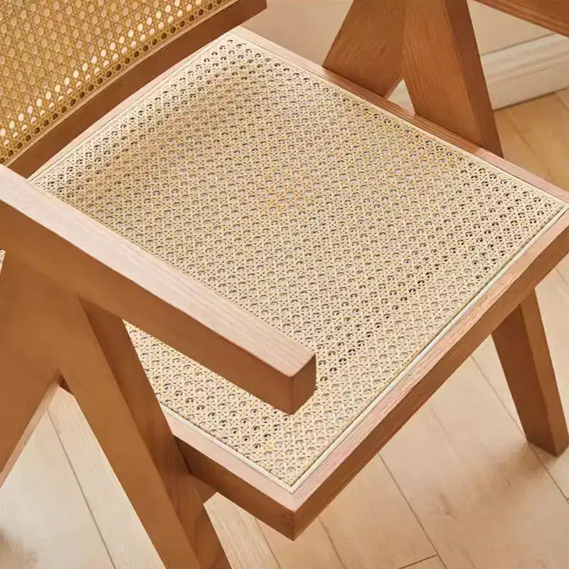 Table de salle à manger ronde en bois massif avec pied central (2 chaises)