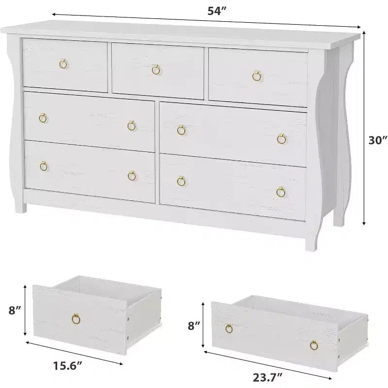 Commode 7 tiroirs – Meuble de rangement autoportant