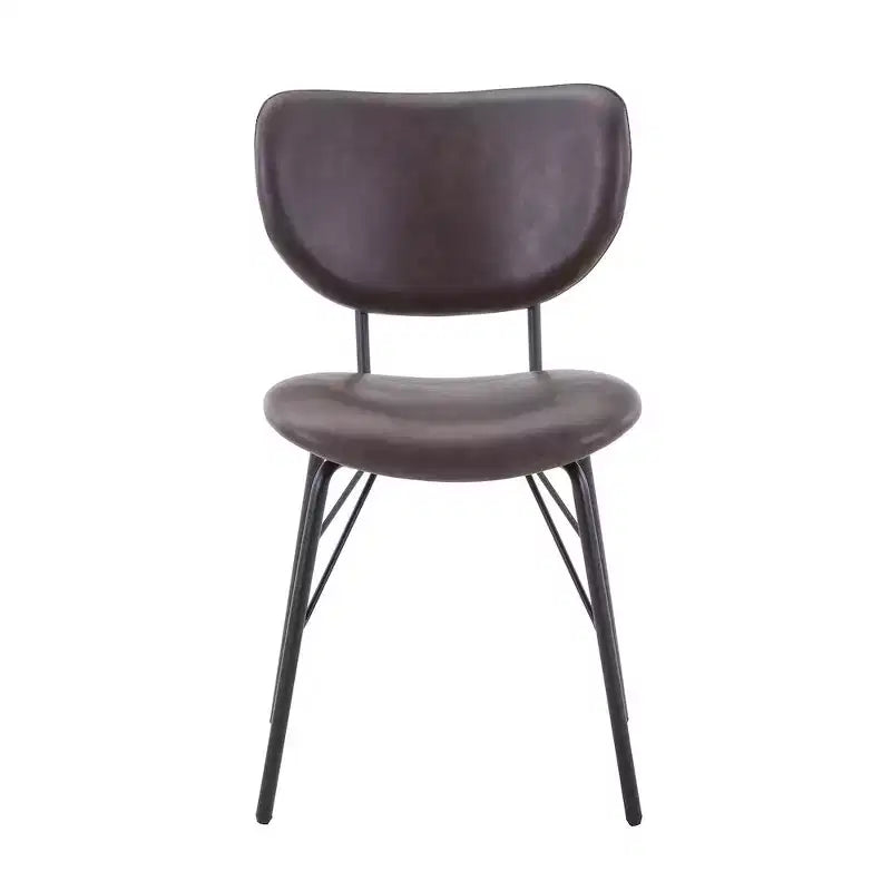 Jofran Contemporary Modern Faux Leather Split-Back Upholstered Dining Chair (Set of 2)