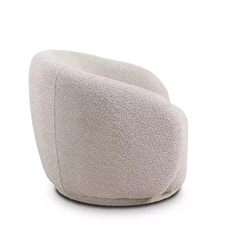 Fauteuil pivotant, fauteuil moderne rond rembourré, fauteuil pivotant à 360°