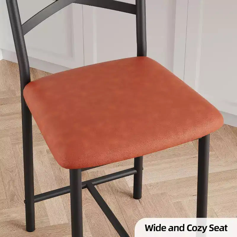 Tabourets de bar hauteur comptoir, assise rembourrée en similicuir