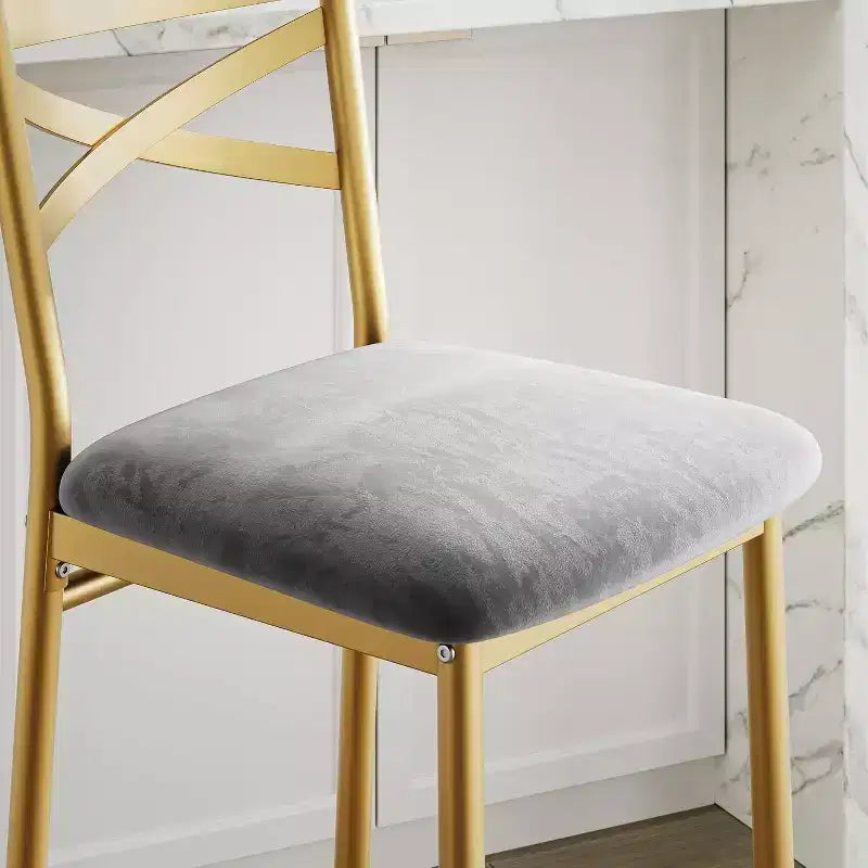 Tabourets de bar hauteur comptoir, assise rembourrée en similicuir