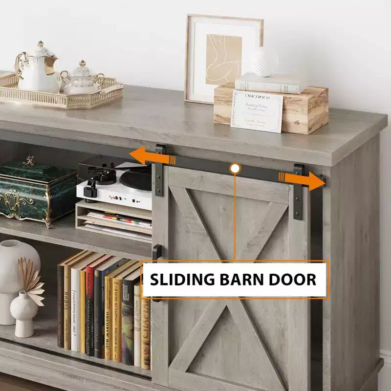 Meuble TV de ferme, meuble de divertissement TV, table de console média TV