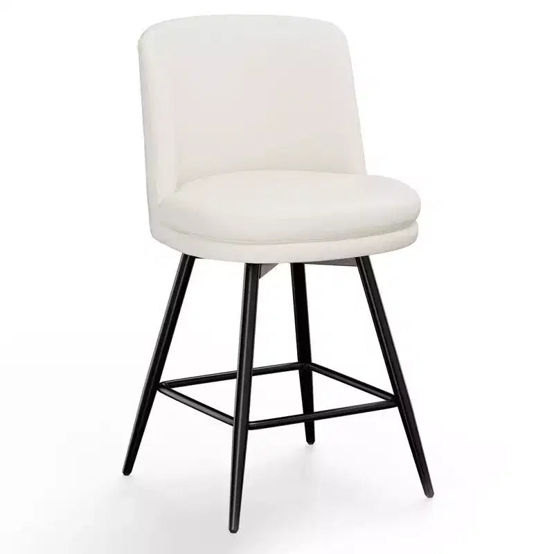 Karl Home Contemporary Bar Stool Swivel Feature PU Leather & Durable Quality