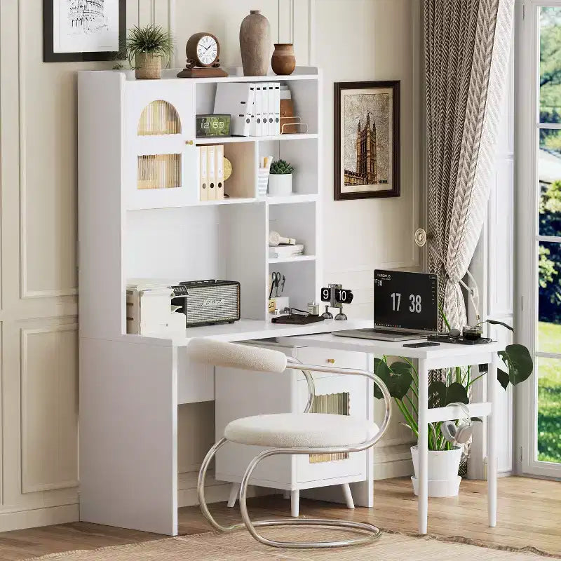 Bureau d'ordinateur en bois pour bureau à domicile moderne