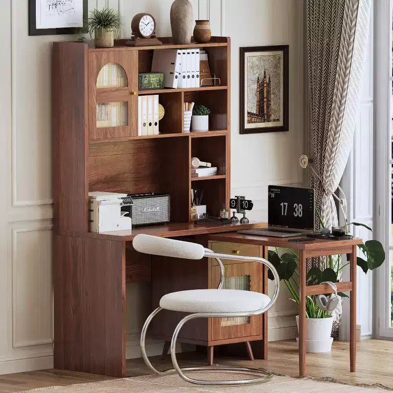 Bureau d'ordinateur en bois pour bureau à domicile moderne
