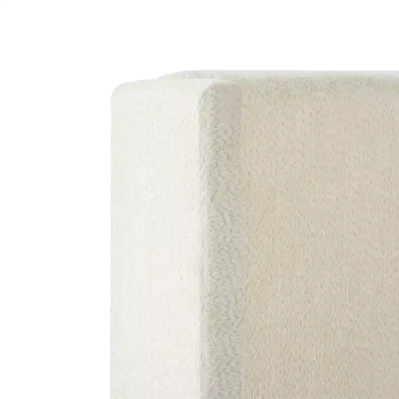 Cadre de lit plateforme avec tête de lit capitonnée en tissu bouclé