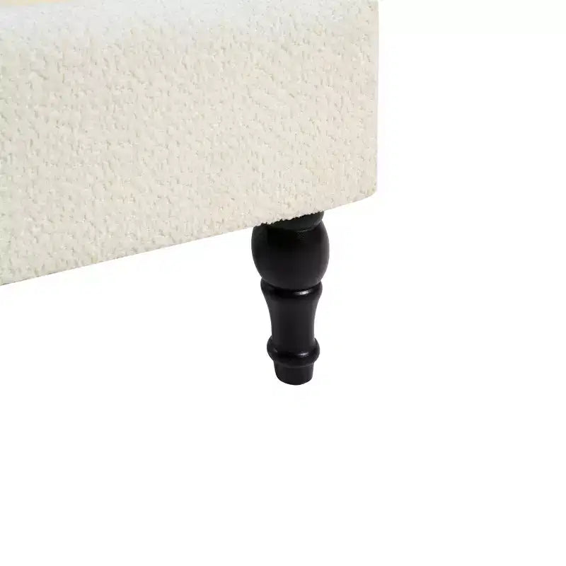 Cadre de lit plateforme avec tête de lit capitonnée en tissu bouclé