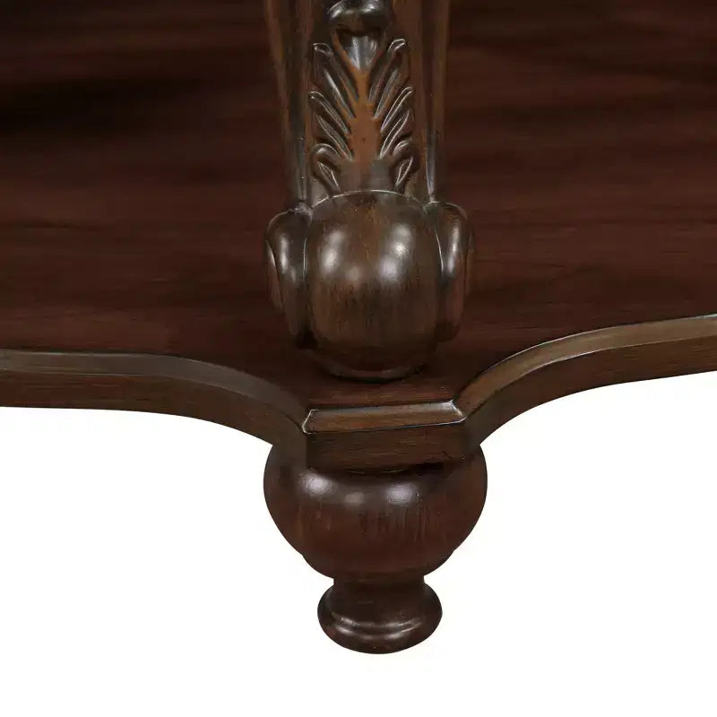 table basse ovale en bois à 2 niveaux avec étagère de rangement ouverte