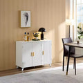 Okak Buffet Cabinet Storage Cabinet with 3 Doors and Metal Handle entryway cabinet for Living Room Entryway Kitchen