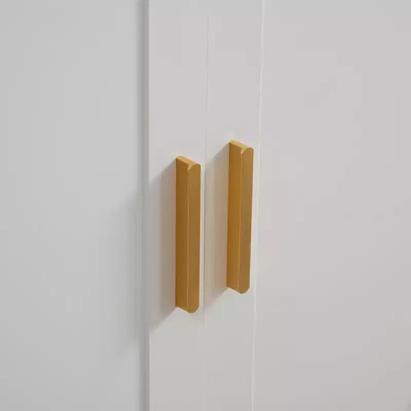 Buffet Armoire de rangement avec 3 portes et poignée en métal meuble d'entrée