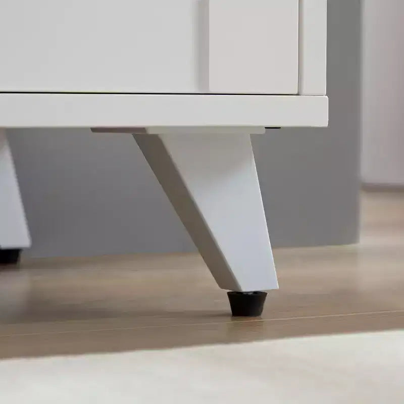 Buffet Armoire de rangement avec 3 portes et poignée en métal meuble d'entrée