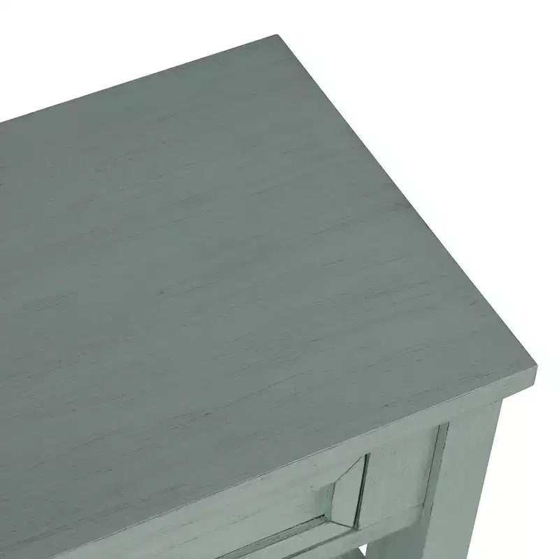 Console de ferme en bois avec 4 tiroirs et 1 étagère de rangement