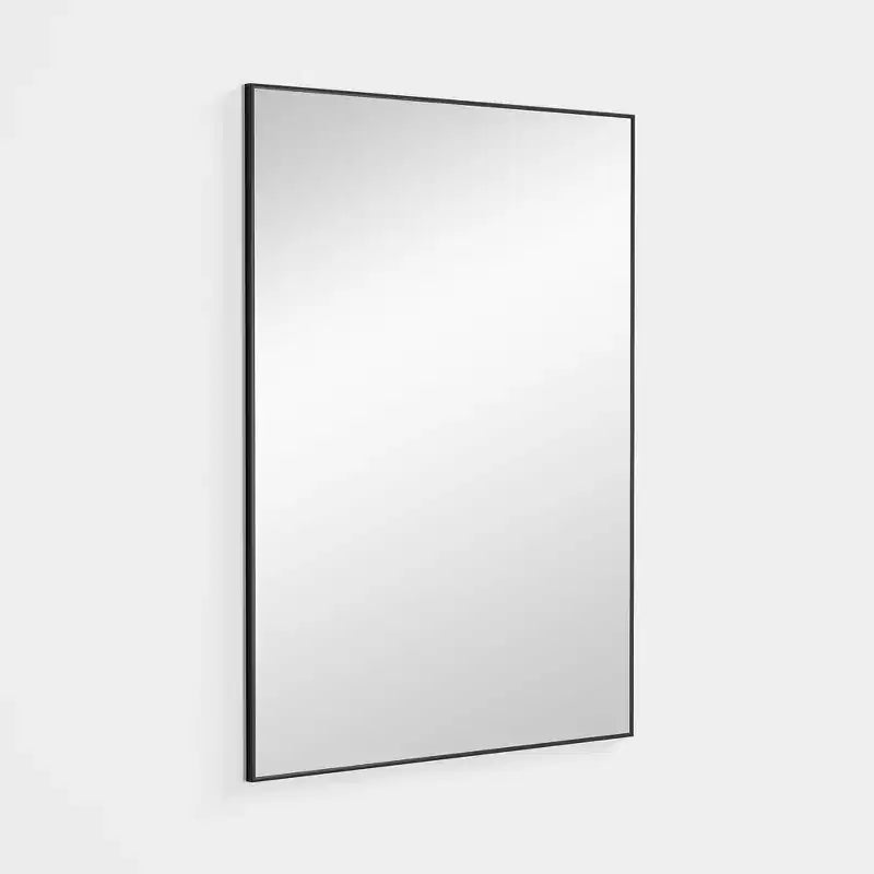 Miroir Suspendu Alliage d'Aluminium Bord Mince Angle Droit Or