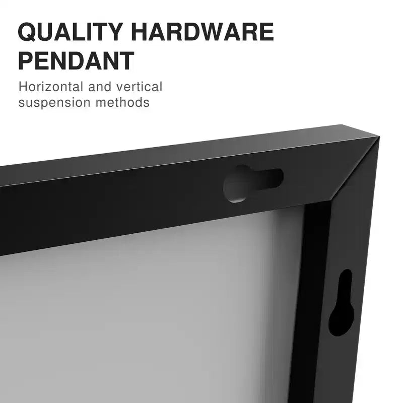 Miroir Suspendu Alliage d'Aluminium Bord Mince Angle Droit Or