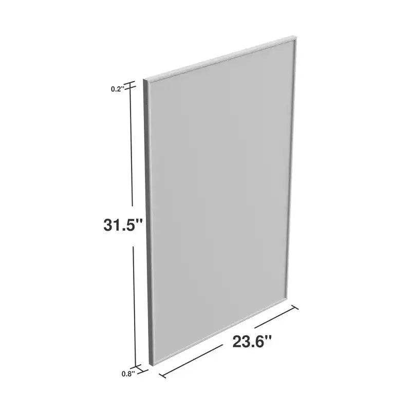 Miroir Suspendu Alliage d'Aluminium Bord Mince Angle Droit Or