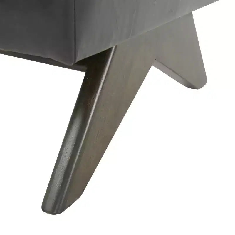Fauteuil d'appoint en cuir végétalien noir/noyer