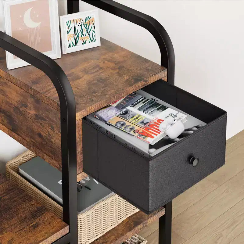 Porte-manteau 3-en-1 avec rangement pour chaussures et tiroir