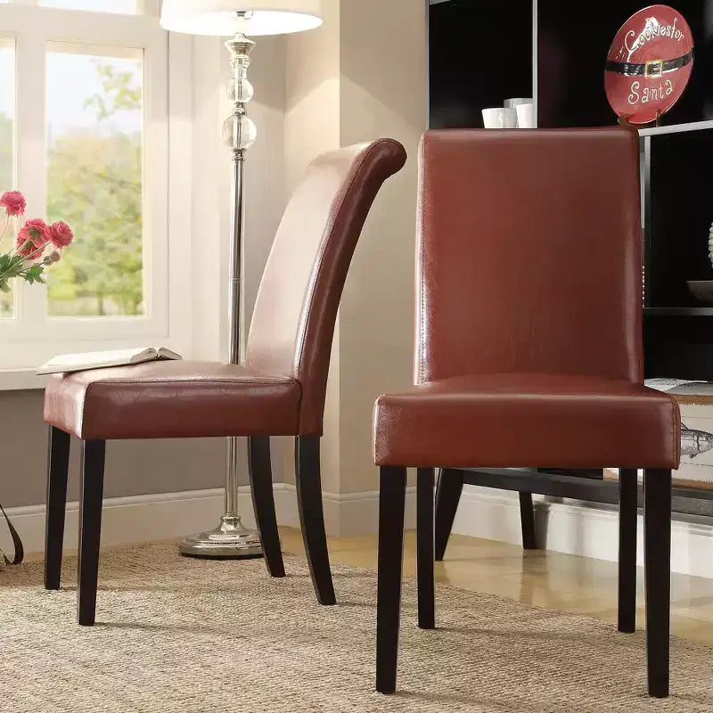 Chaise de salle à manger en similicuir (lot de 2)