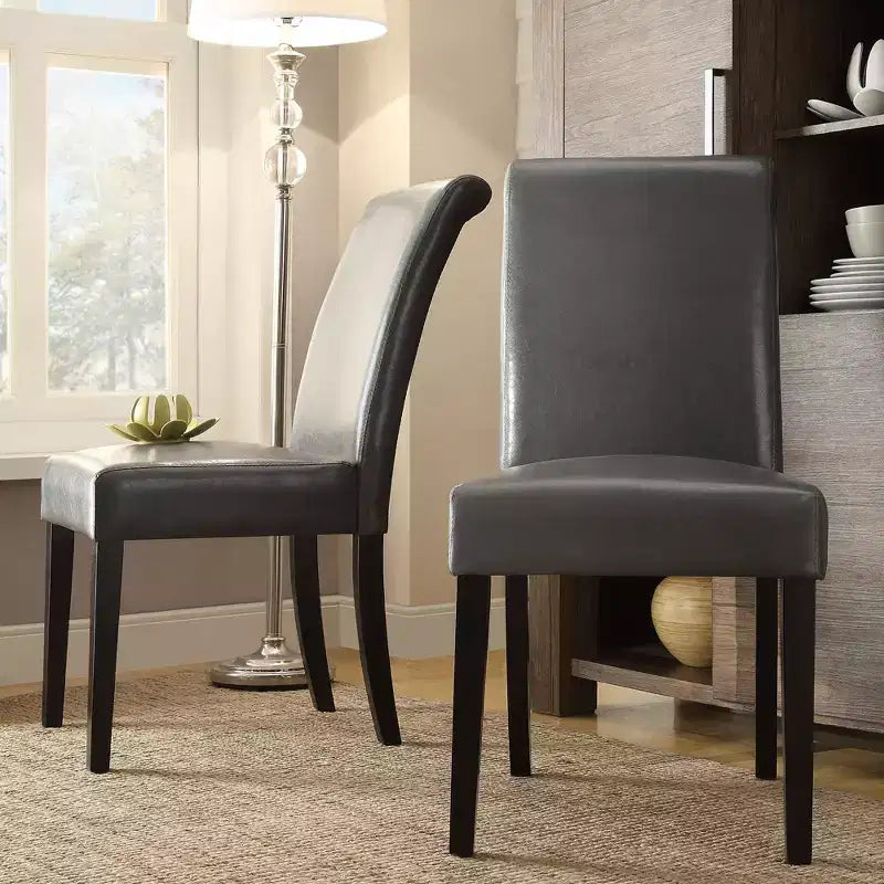 Chaise de salle à manger en similicuir (lot de 2)