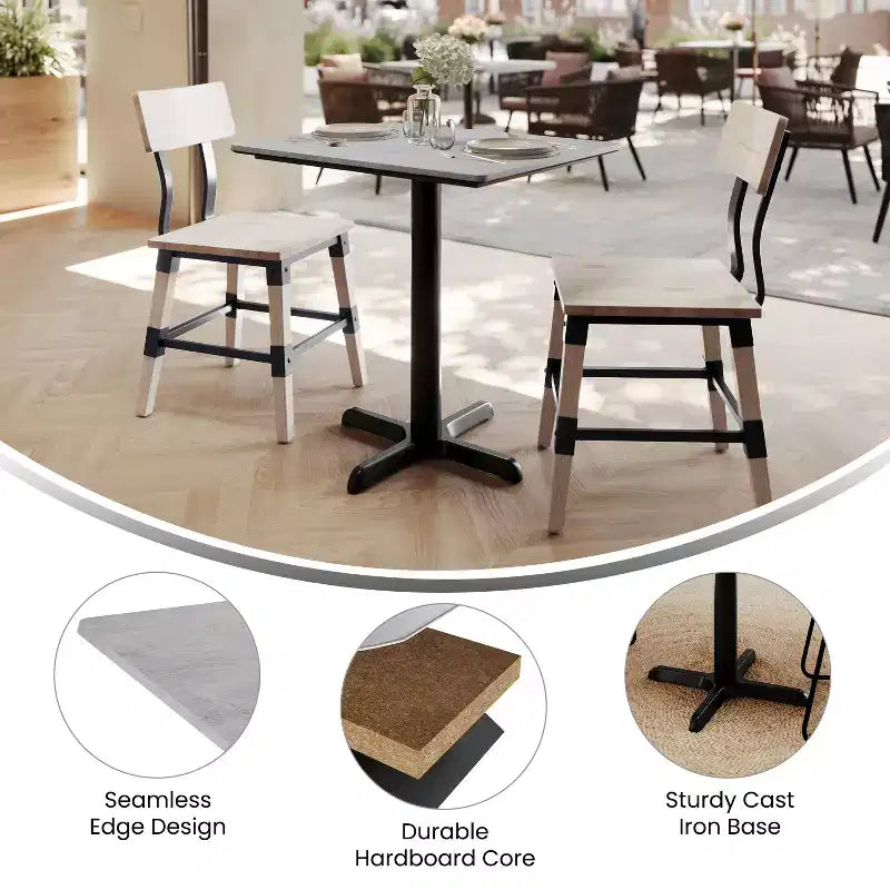 Plateau avec technologie et Hauteur de la table