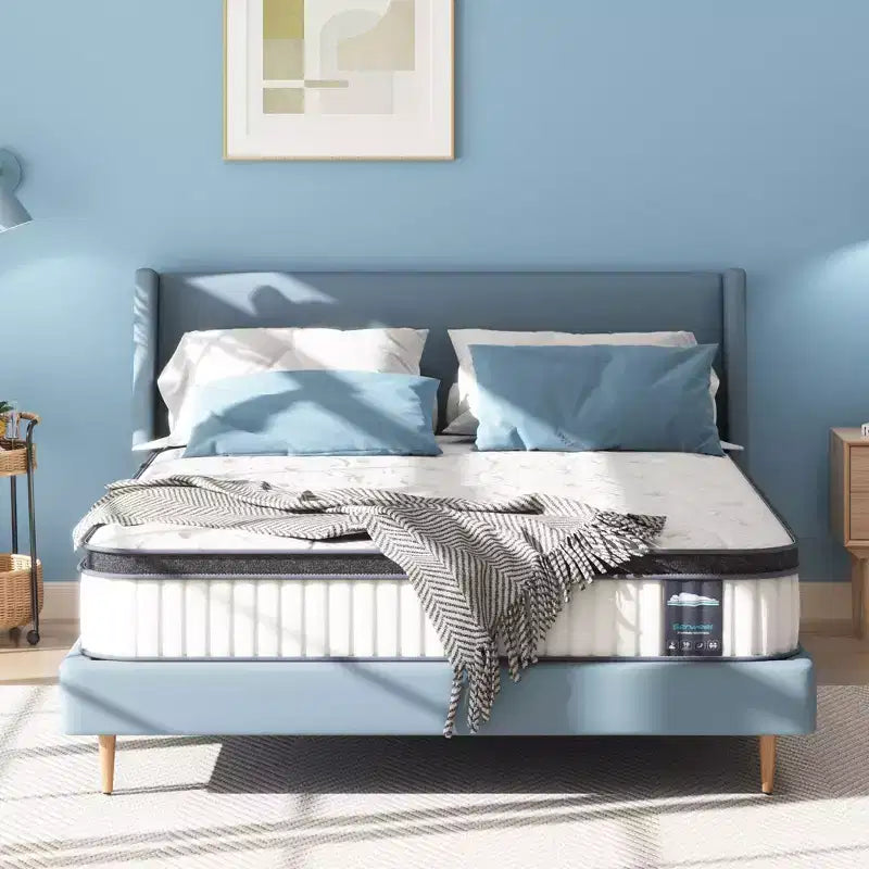 Serweet 10 Spring & Memory Foam Hybrid Mattress- Compatible with Platform Bed Box Spring or Slat Base