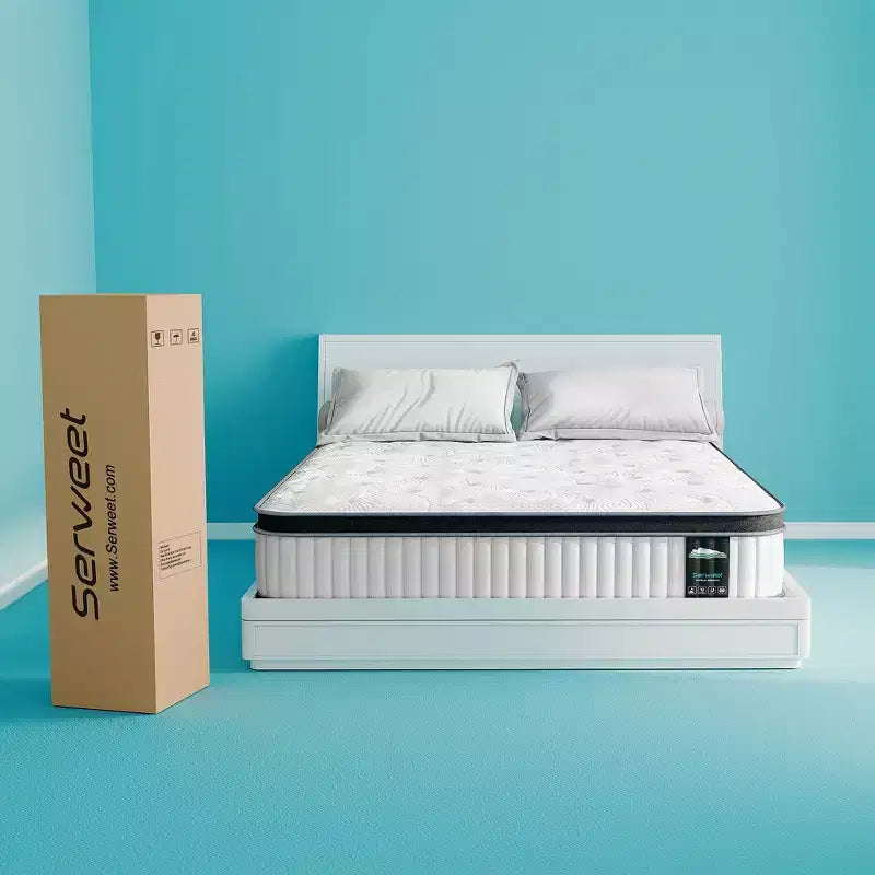 Matelas hybride à ressorts et mousse à mémoire de forme - Compatible avec les lits plateformes