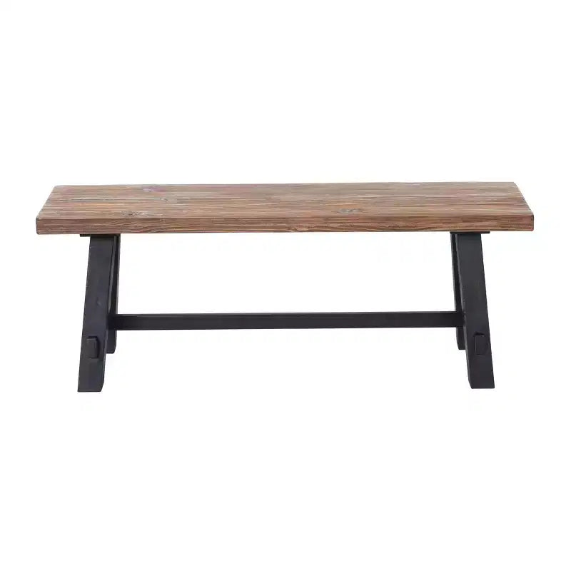 Patère en bois massif avec étagère de rangement et banc