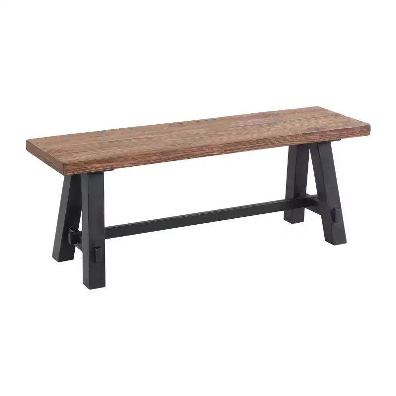 Patère en bois massif avec étagère de rangement et banc