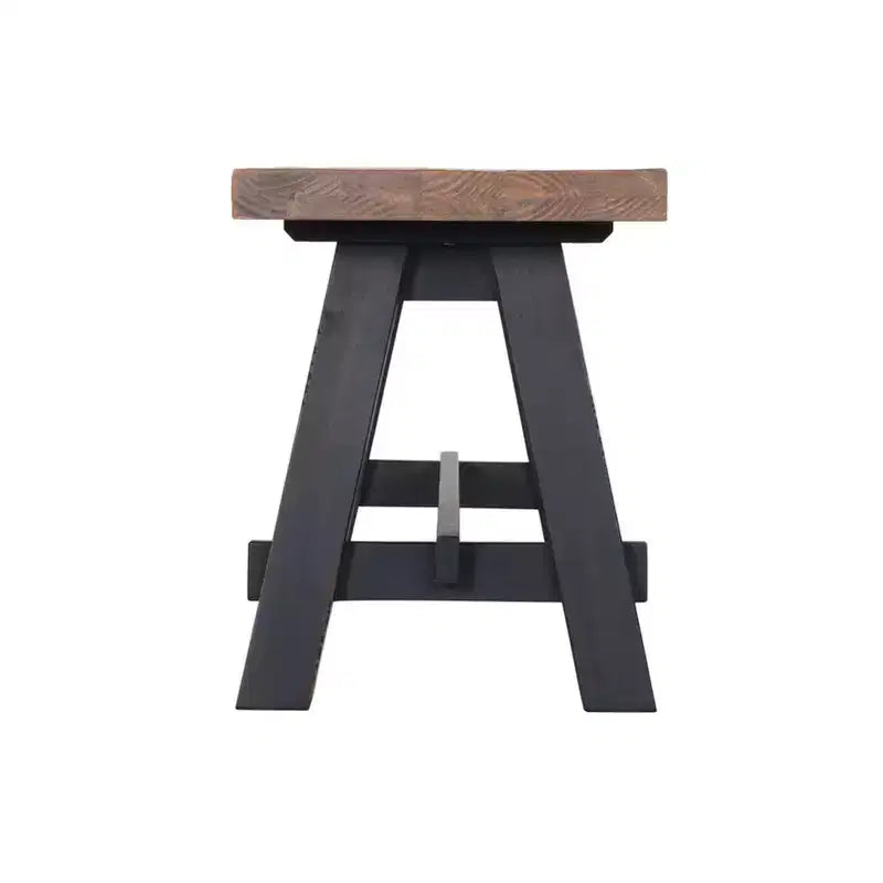Patère en bois massif avec étagère de rangement et banc