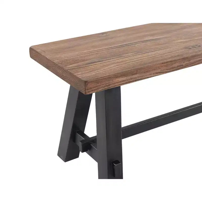 Patère en bois massif avec étagère de rangement et banc