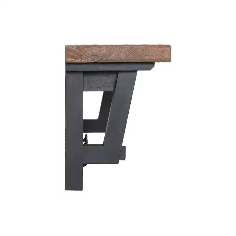 Patère en bois massif avec étagère de rangement et banc
