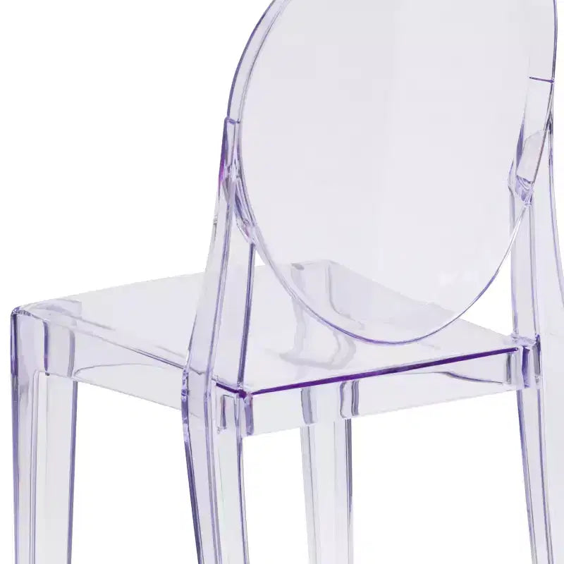 Chaise Ghost latérale en Cristal Transparent