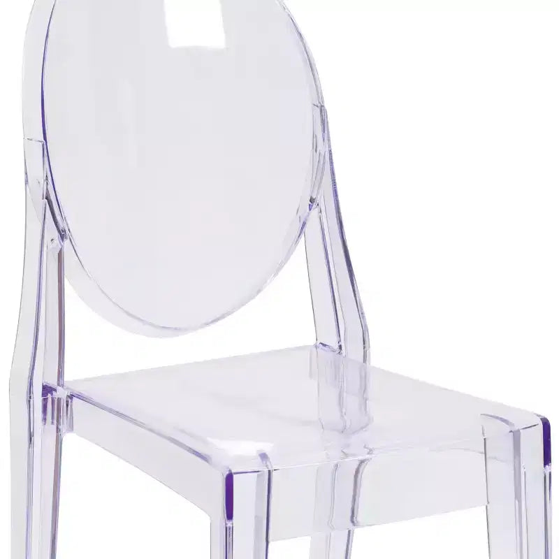 Chaise Ghost latérale en Cristal Transparent