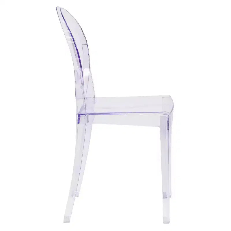Chaise Ghost latérale en Cristal Transparent