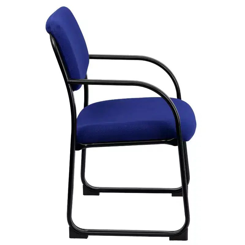 Fauteuil de réception latéral de direction en tissu avec piètement luge