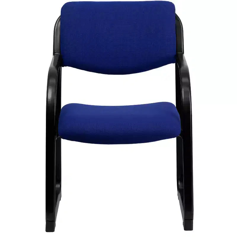 Fauteuil de réception latéral de direction en tissu avec piètement luge