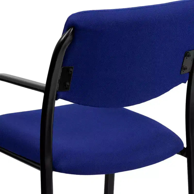 Fauteuil de réception latéral de direction en tissu avec piètement luge